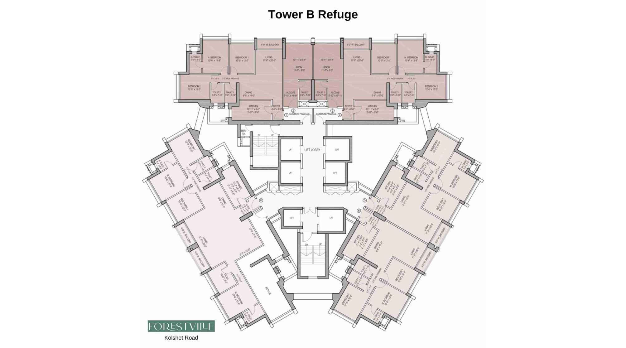 Oberoi-Forestville-Floor-Plan-Tower-B-Refuge