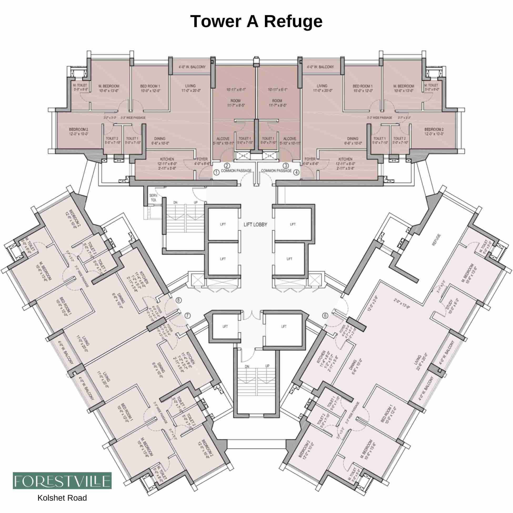 Oberoi-Forestville-Floor-Plan-Tower-A-Refuge