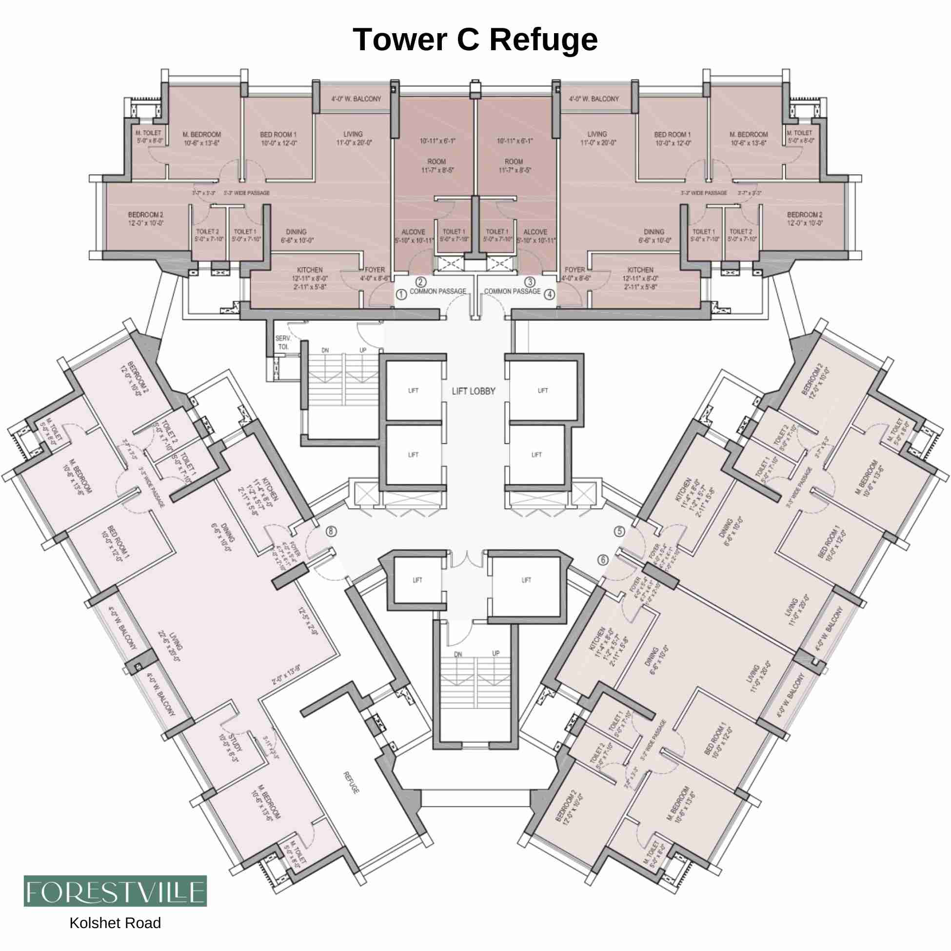 Oberoi-Forestville-Floor-Plan-Tower-C-Refuge